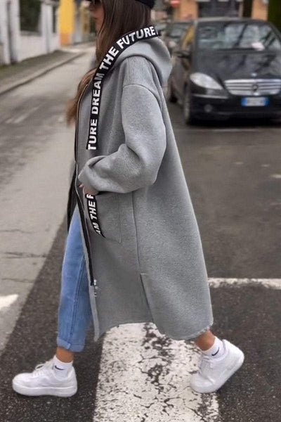 Margaux | Veste longue zippée à capuche