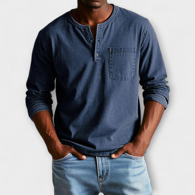 Amévie™ | Fabian - Chemise Vintage à Manches Longues