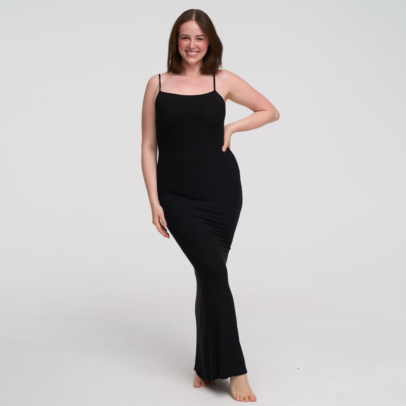 Robe maxi à bretelles côtelées - Offre exclusive
