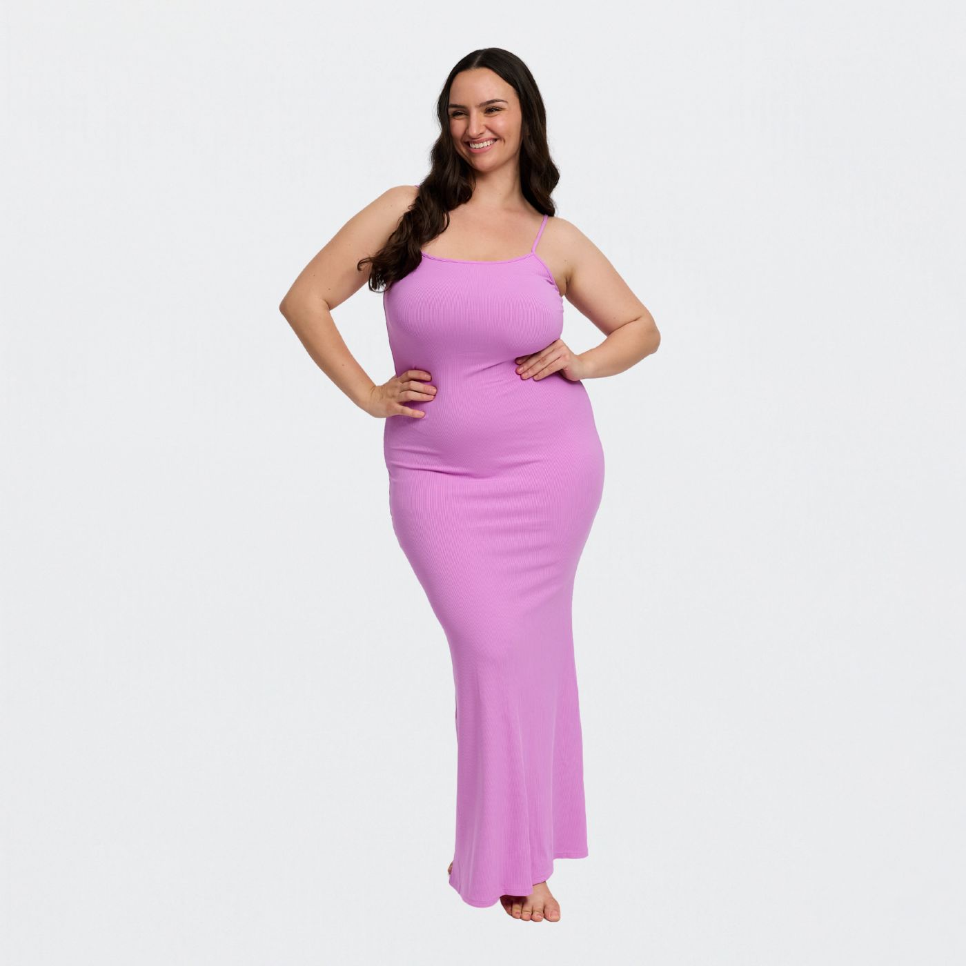 Robe maxi à bretelles côtelées - Offre exclusive