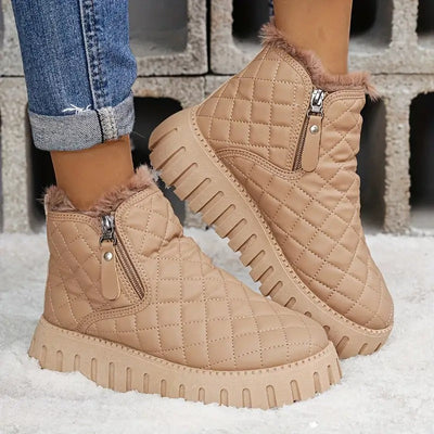 Riviana - Bottes d'hiver en cuir pour femmes avec soutien orthopédique