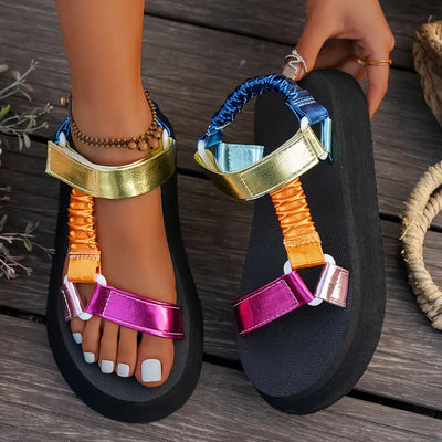 Aura | Sandale Plateforme Iridescente™