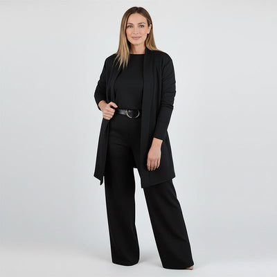 ⏳Offre temporaire⏰Élégant ensemble de 3 pièces composé d'un long gilet, d'un top et d'un pantalon💞