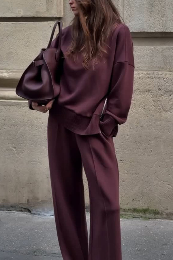 Amévie™ | Jessy  Ensemble composé d'un sweat-shirt doux et d'un pantalon élastique