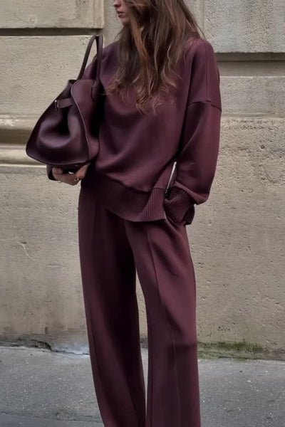 Amévie™ | Jessy  Ensemble composé d'un sweat-shirt doux et d'un pantalon élastique