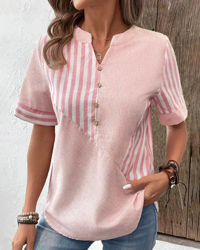 Margaux | Blouse à Rayures Douces