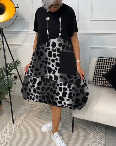 Naomi™ | Robe Imprimée Décontractée avec Col Ronde