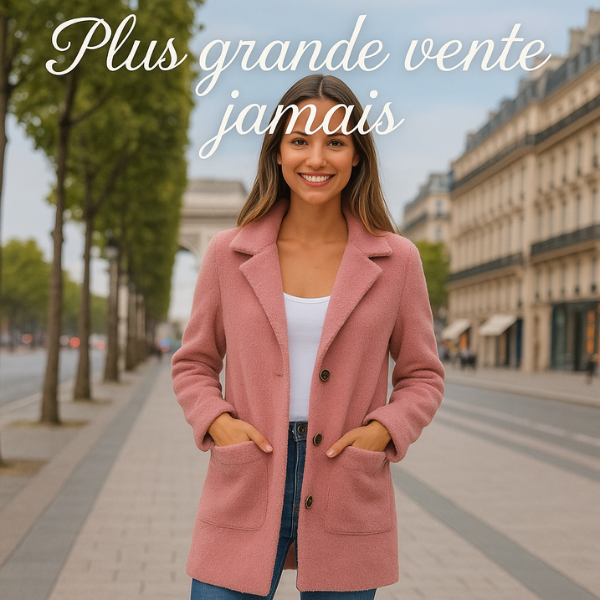 Manteau décontracté à un seul rang avec revers