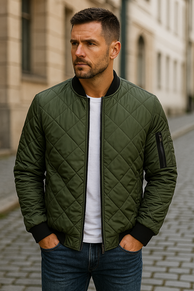 Amévie - Veste en coton à motif losange