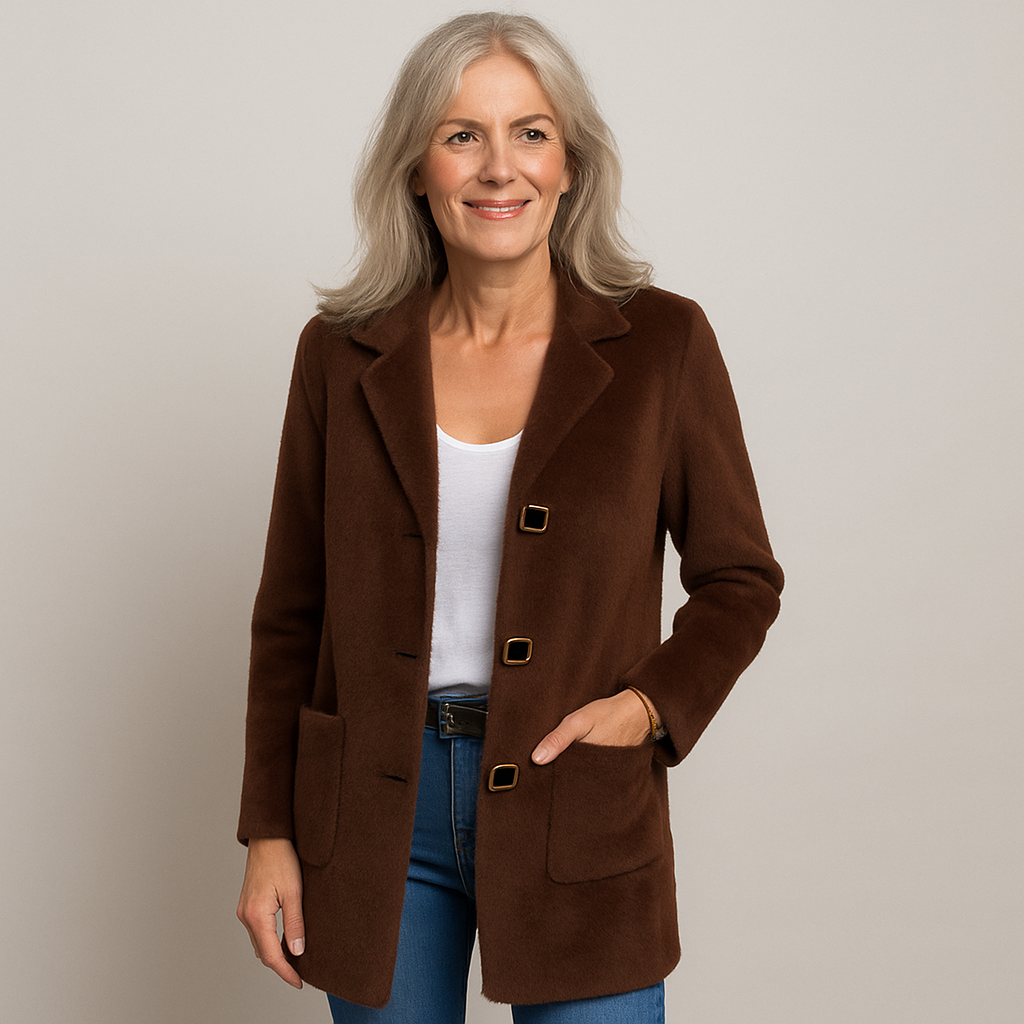 Manteau décontracté à un seul rang avec revers