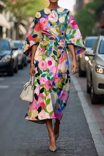 Celeste - Élégante Robe à Fleurs