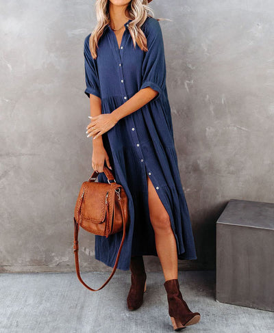 Cloé | Robe Chemise Volants Luxueuse