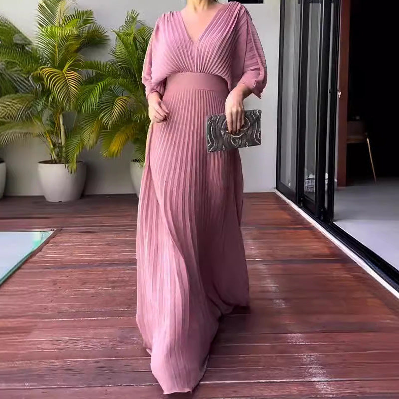 Sassa - Robe Flottante à Rayures avec Décolleté en V