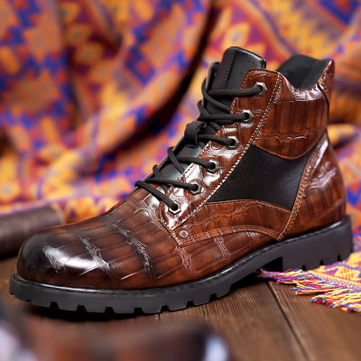 Dante Ferrara | Bottines en Cuir Crocodile