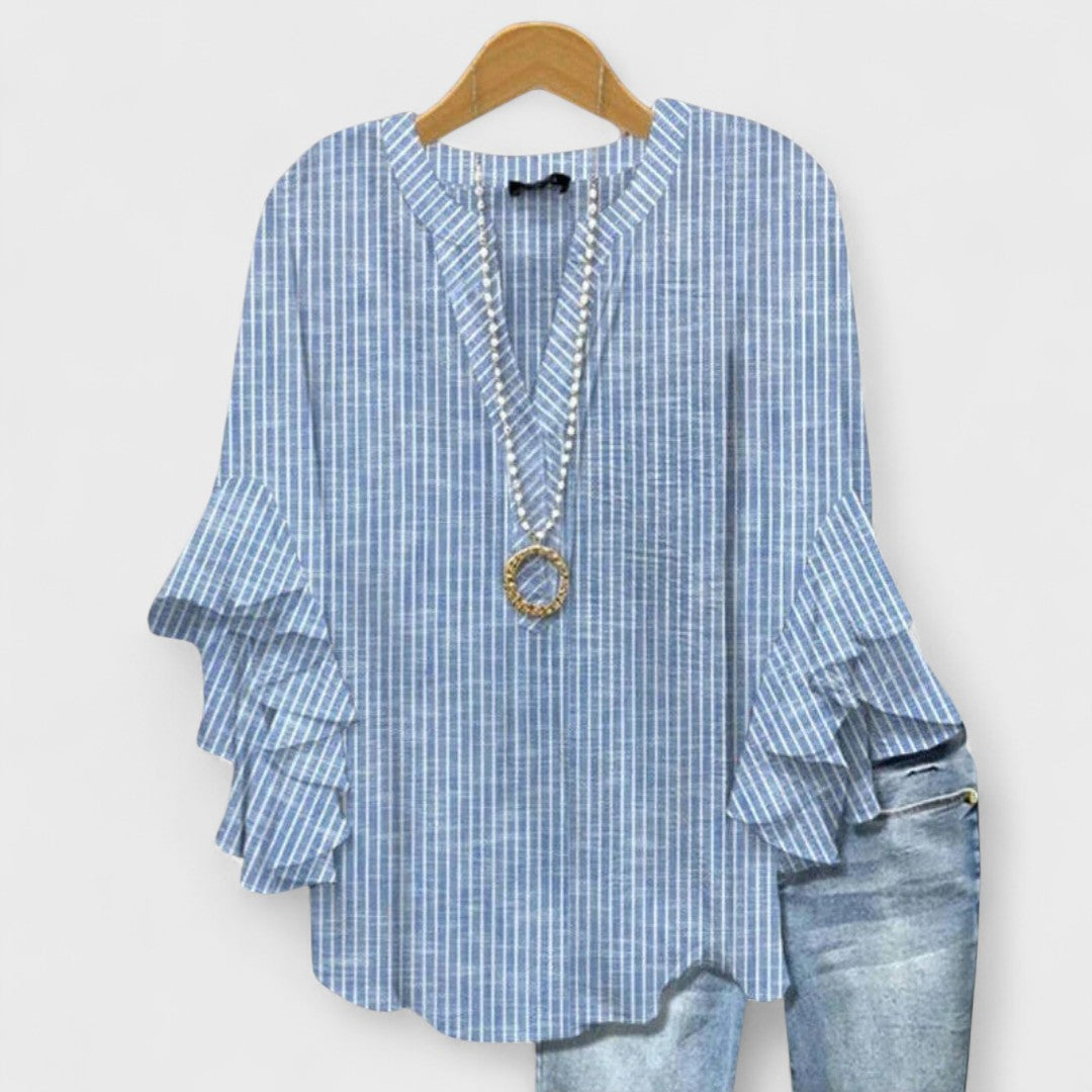 Cloé - Blouse avec Fleurs Élégantes