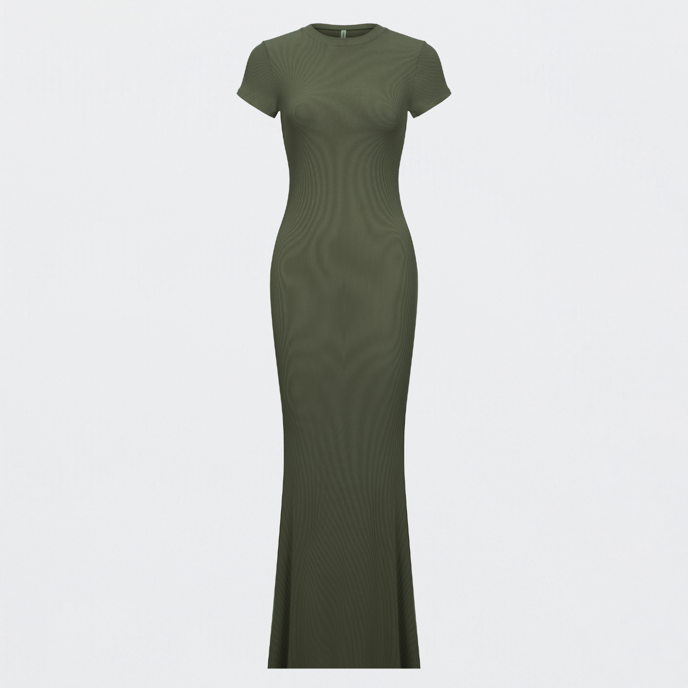 Robe T-shirt Maxi à Côtes - Vente Exclusive