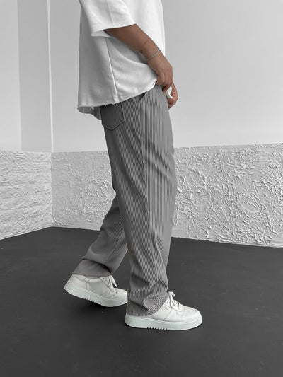 Pantalon côtelé à coupe décontractée