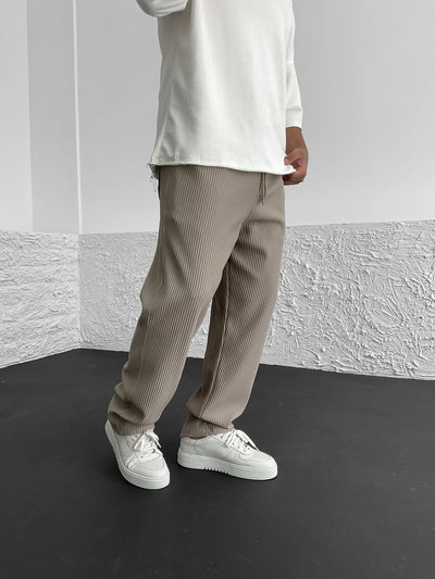 Pantalon côtelé à coupe décontractée