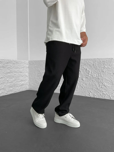 Pantalon côtelé à coupe décontractée
