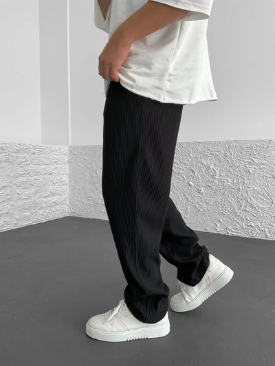 Pantalon côtelé à coupe décontractée