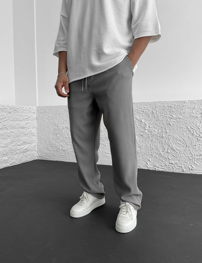 Pantalon côtelé à coupe décontractée