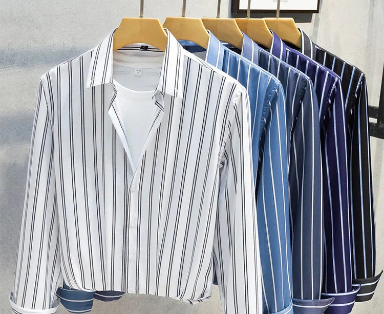 Luvare Paris - Chemise pour Homme à Rayures Élégantes