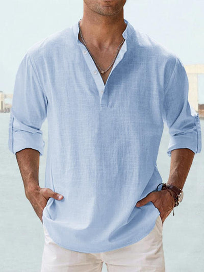 Amévie™ | “Vince” Chemise en Lin Respirante