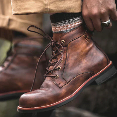 Fanum | Bottines Rétro pour Hommes avec Bout Rond