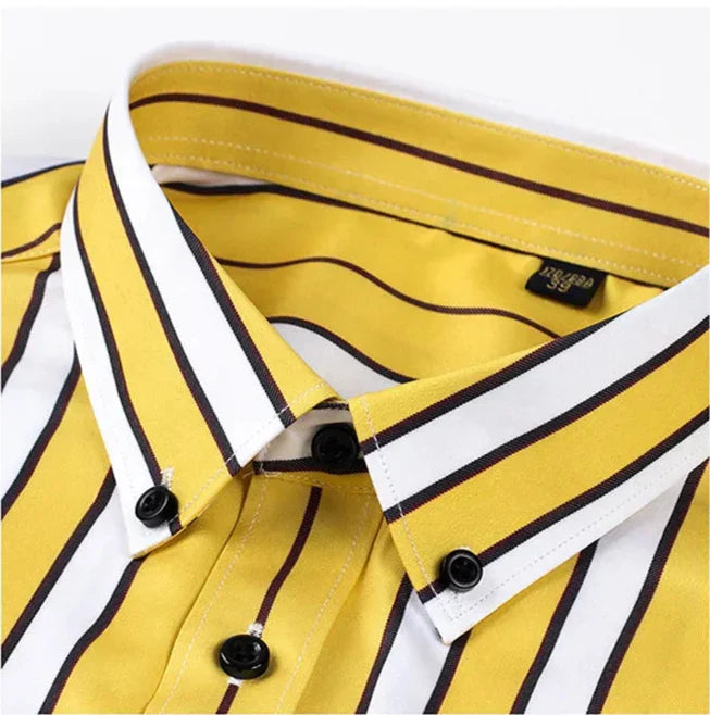 Luvare Paris - Chemise à Rayures Décontractée pour Hommes