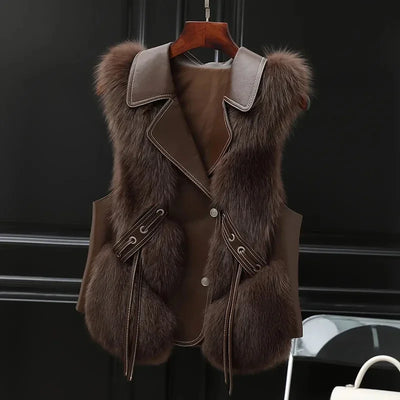 Amévie™ | Gilet en Fausse Fourrure Clara
