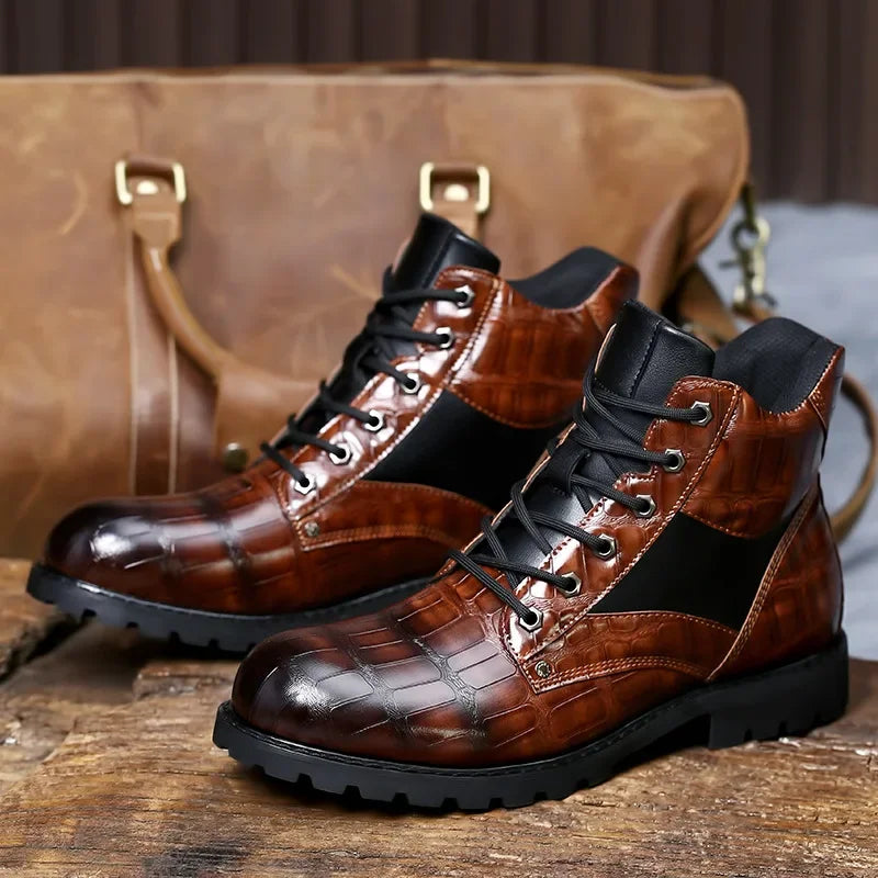 Dante Ferrara | Bottines en Cuir Crocodile