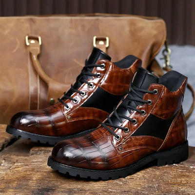 Dante Ferrara | Bottines en Cuir Crocodile