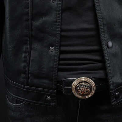 Amévie® | Veste en cuir style motard