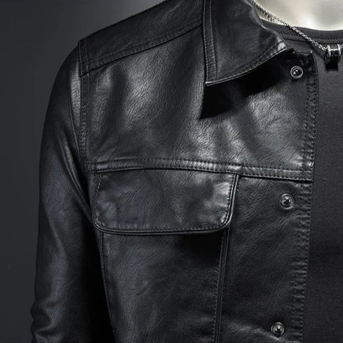 Amévie® | Veste en cuir style motard