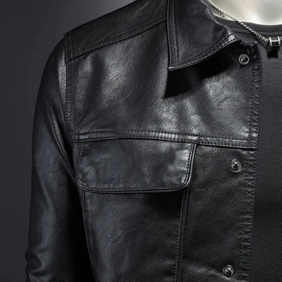 Amévie® | Veste en cuir style motard
