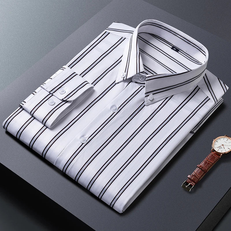 Luvare Paris - Chemise pour Homme à Rayures Élégantes