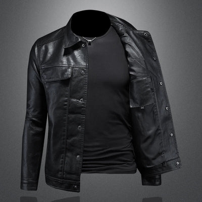 Amévie® | Veste en cuir style motard
