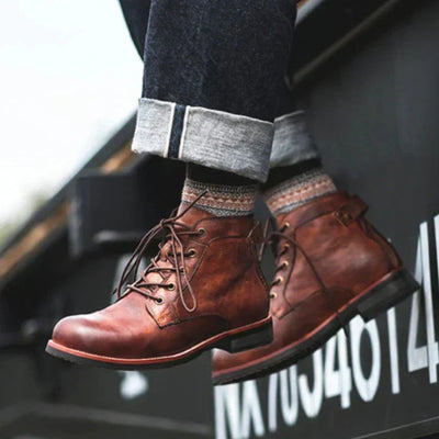 Fanum | Bottines Rétro pour Hommes avec Bout Rond