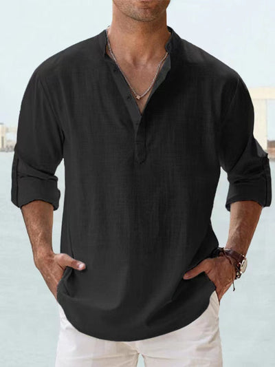 Amévie™ | “Vince” Chemise en Lin Respirante