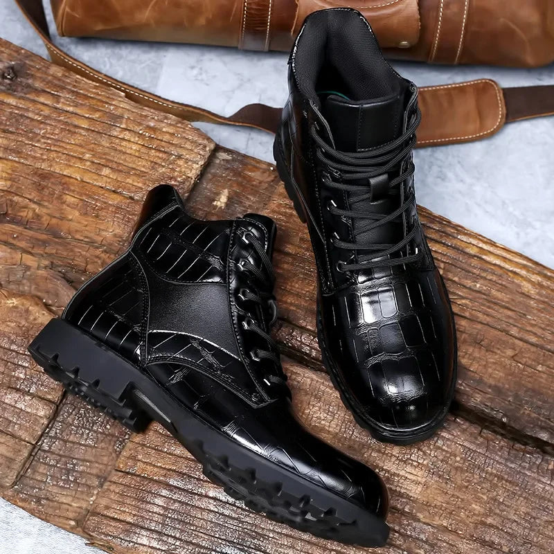 Dante Ferrara | Bottines en Cuir Crocodile