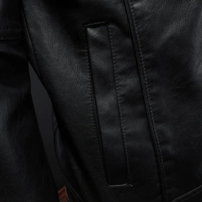 Amévie® | Veste en cuir style motard