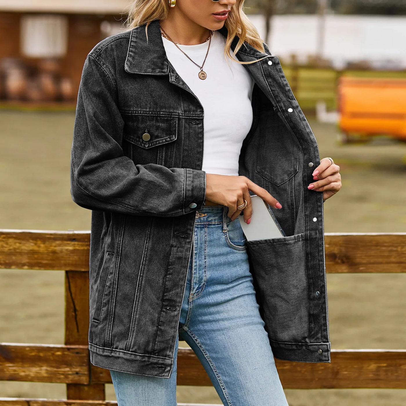 Margaux - Veste en Jean Élégante Classique