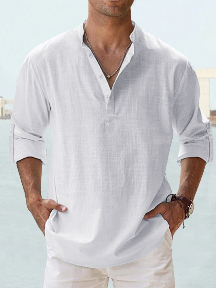 Amévie™ | “Vince” Chemise en Lin Respirante