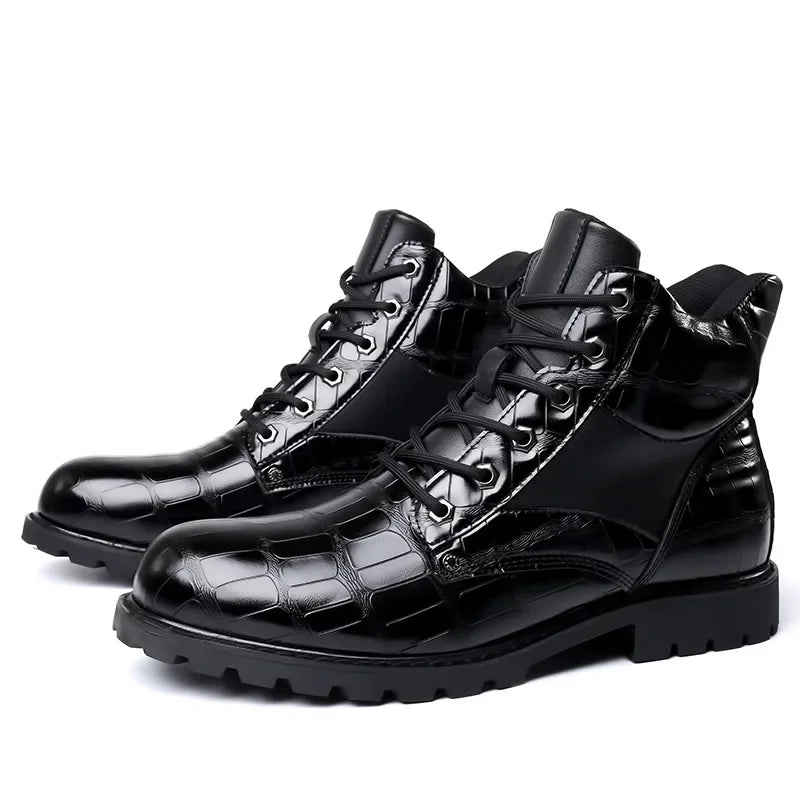Dante Ferrara | Bottines en Cuir Crocodile