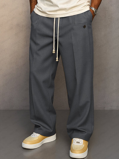 Pantalons à cordon de serrage style urbain confortable