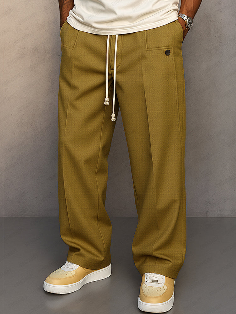 Pantalons à cordon de serrage style urbain confortable