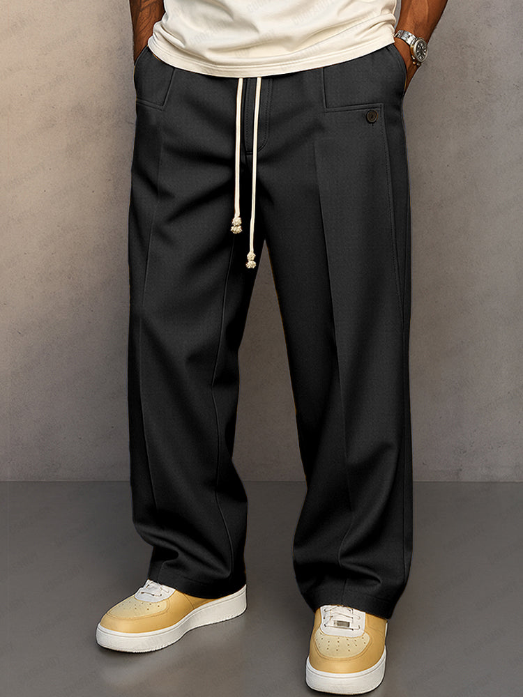 Pantalons à cordon de serrage style urbain confortable