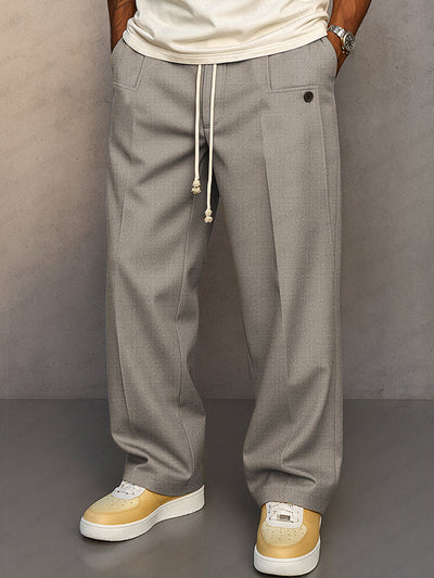 Pantalons à cordon de serrage style urbain confortable