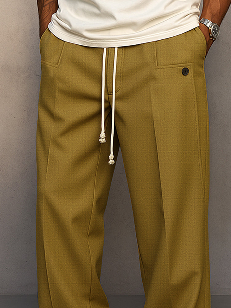 Pantalons à cordon de serrage style urbain confortable