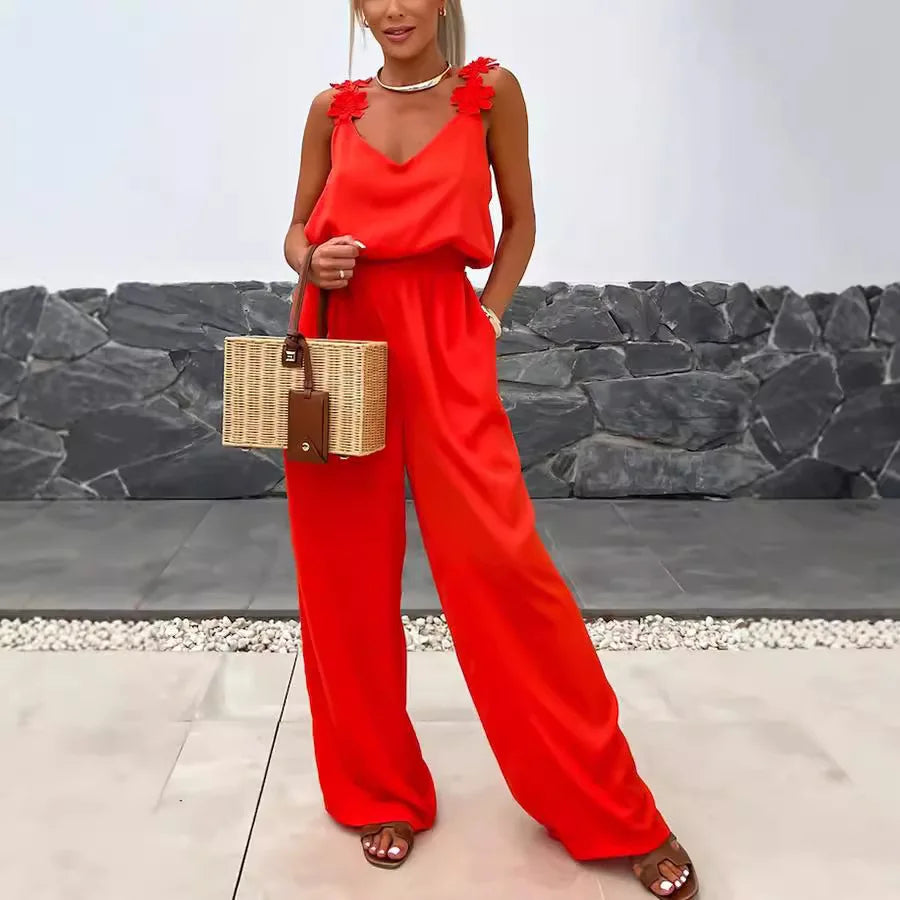 Antonia™ | Combinaison sans manches à jambes larges
